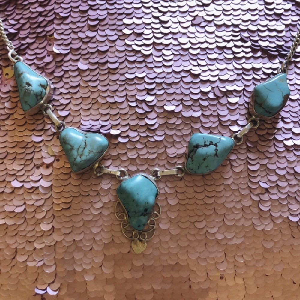 Sterling silver and turquoise necklace